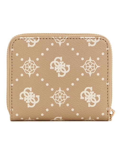 Guess Silia Small Zip Around Wallet, Biscotti Logo product photo View 02 L