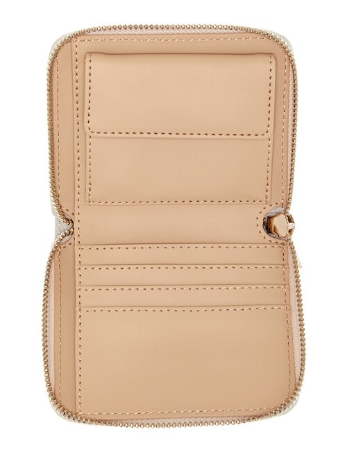 Guess Silia Small Zip Around Wallet, Biscotti Logo product photo View 03 L
