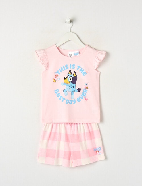 Licensed Bluey Happiest Days Knit Short PJ Set, Shell, 2-6 product photo