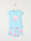 Licensed Peppa Pig Knit Short PJ Set, Blue, 2-6 product photo