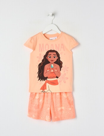 Licensed Moana Raised By The Sea Knit PJ Short, Peach, 2-8 product photo