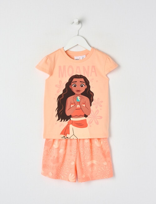 Licensed Moana Raised By The Sea Knit PJ Short, Peach, 2-8 product photo