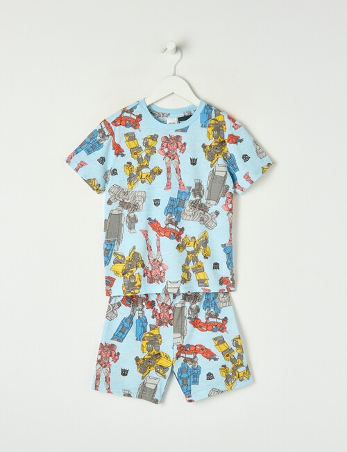 Licensed Transformers Character Knit Short PJ Set, Blue, 2-8 product photo