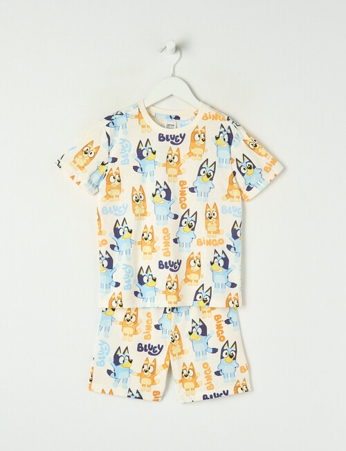 Licensed Bluey Fun Knit Short PJ Set, Cream, 2-6 product photo
