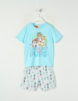 Licensed Paw Patrol Chillin' Knit Short PJ Set, Blue, 2-6 product photo
