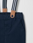 Teeny Weeny Pant with Braces, Navy product photo View 03 S