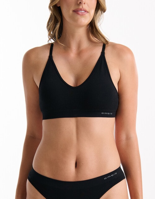 Ambra Purebasics Triangle Bralette, Black product photo