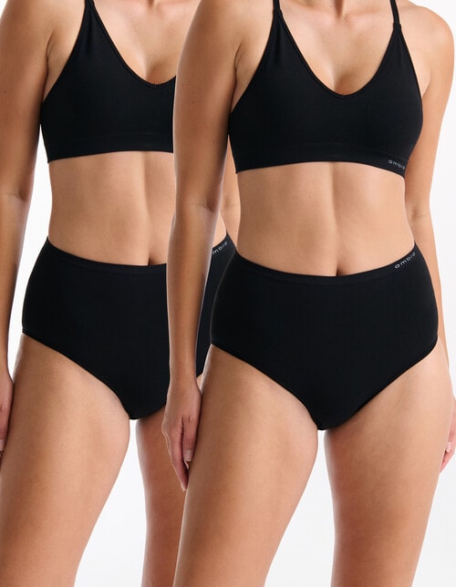 Ambra Purebasics Full Brief, 2-Pack, Black product photo
