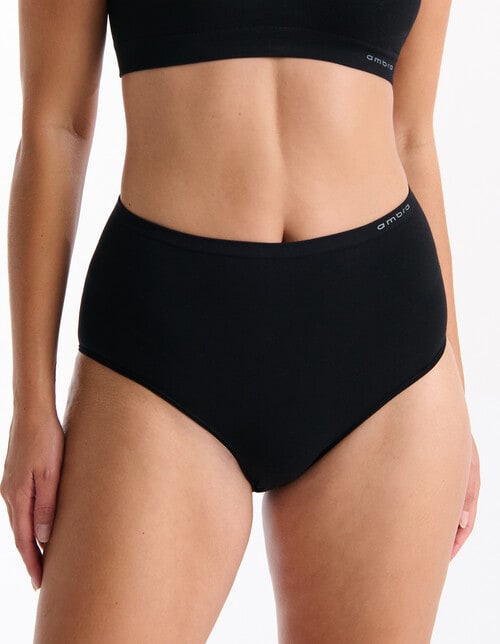 Ambra Purebasics Full Brief, 2-Pack, Black product photo View 02 L