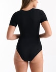 Ambra Seamless Smoothies T-Shirt Bodysuit, Black product photo View 03 S