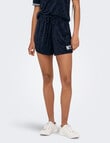 ONLY Vicky Terry Print Shorts, Navy Blazer product photo