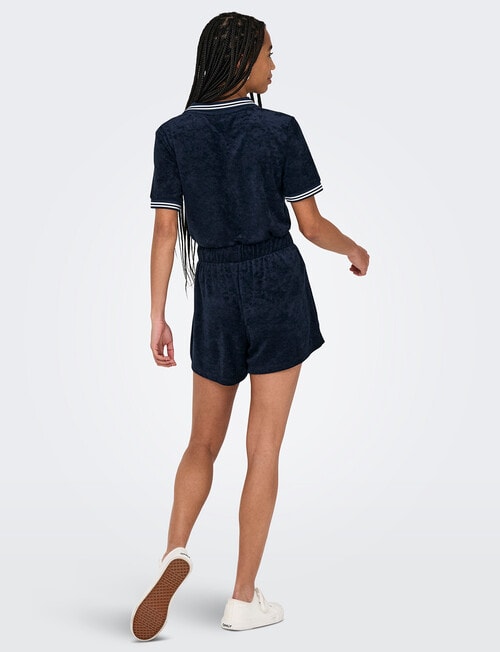 ONLY Vicky Terry Print Shorts, Navy Blazer product photo View 02 L