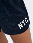 ONLY Vicky Terry Print Shorts, Navy Blazer product photo View 05 S