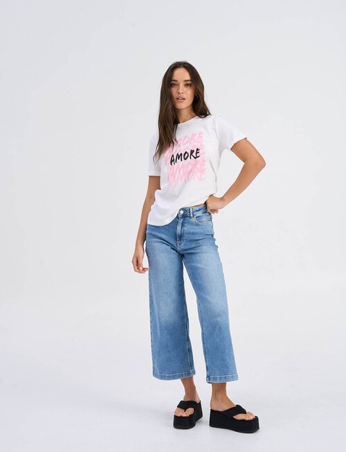 ONLY Henny Organic Cotton Tee, Amore White product photo View 05 L