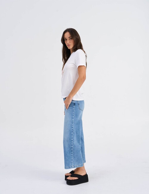 ONLY Henny Organic Cotton Tee, Listen White product photo View 05 L