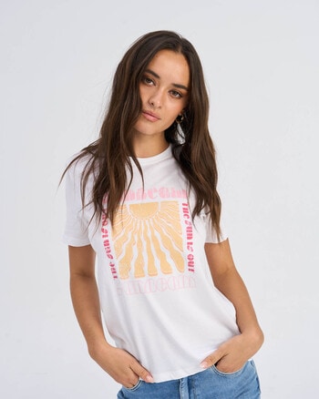 ONLY Henny Sunbeam Cotton Tee, White product photo