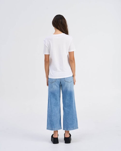 ONLY Henny Sunbeam Cotton Tee, White product photo View 02 L