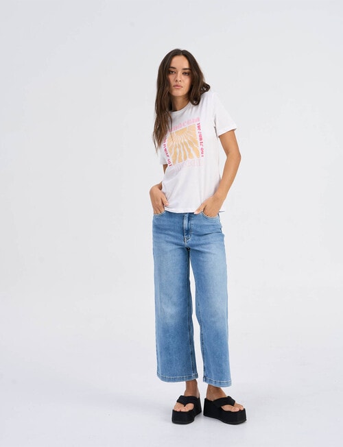 ONLY Henny Sunbeam Cotton Tee, White product photo View 03 L