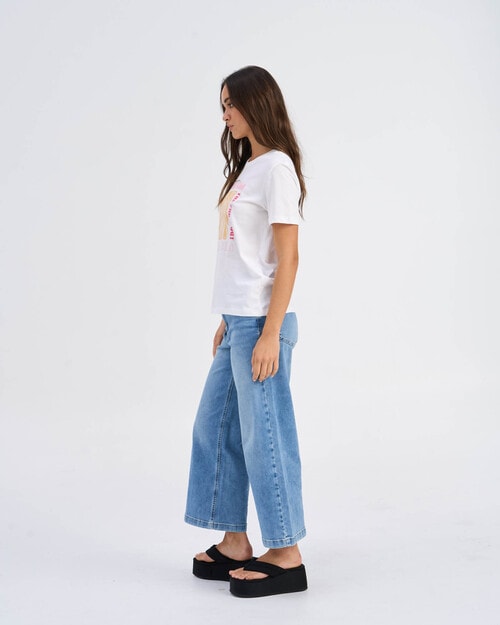 ONLY Henny Sunbeam Cotton Tee, White product photo View 05 L