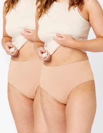Ambra Seamless Smoothies G-String Brief, 2-Pack, Rose Beige product photo