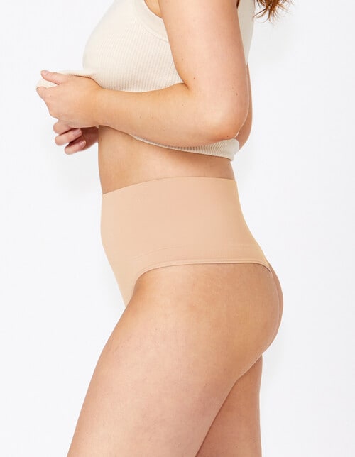 Ambra Seamless Smoothies G-String Brief, 2-Pack, Rose Beige product photo View 03 L