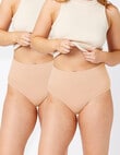 Ambra Seamless Smoothies Full Brief, 2-Pack, Rose Beige product photo