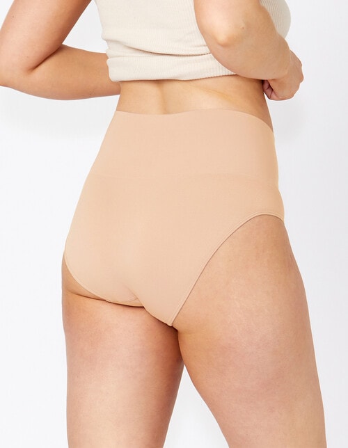 Ambra Seamless Smoothies Full Brief, 2-Pack, Rose Beige product photo View 04 L