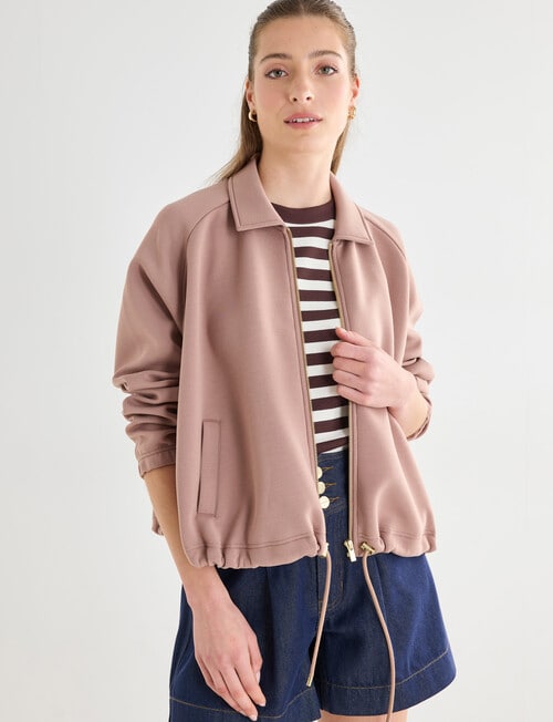 Mineral Liberty Balloon Knit Jacket, Stone product photo View 04 L