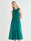 Mineral Tessa Bubble Hem Dress, Green product photo