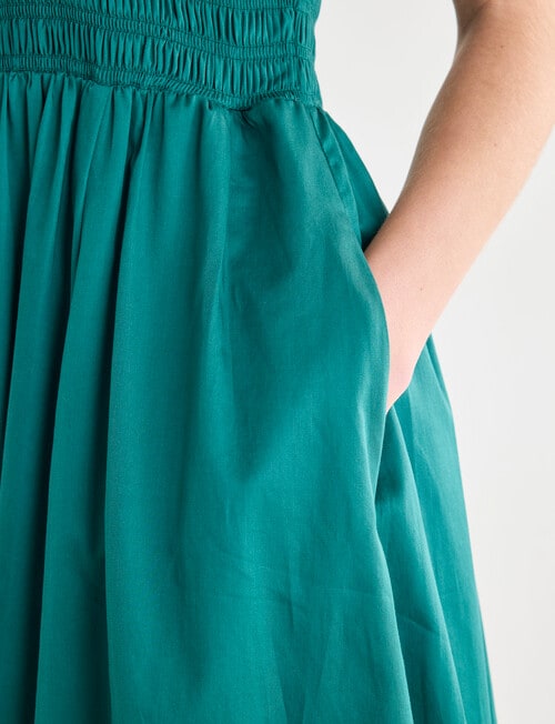 Mineral Tessa Bubble Hem Dress, Green product photo View 05 L