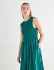 Mineral Tessa Bubble Hem Dress, Green product photo View 06 S