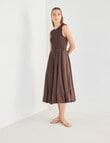 Mineral Tessa Bubble Hem Dress, Chocolate product photo View 03 S
