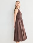 Mineral Tessa Bubble Hem Dress, Chocolate product photo View 06 S