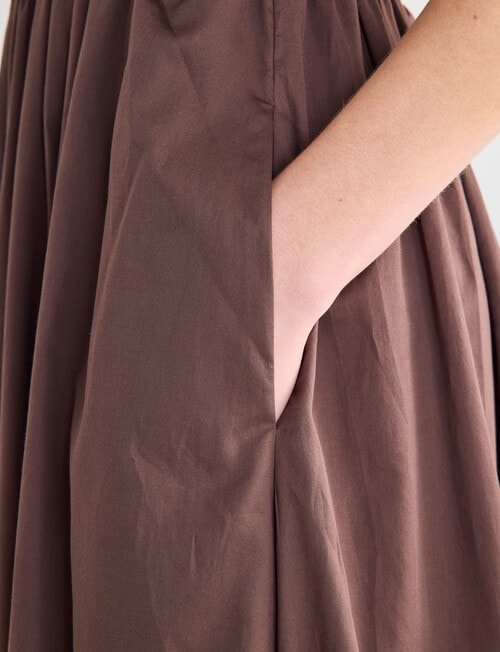Mineral Tessa Bubble Hem Dress, Chocolate product photo View 07 L