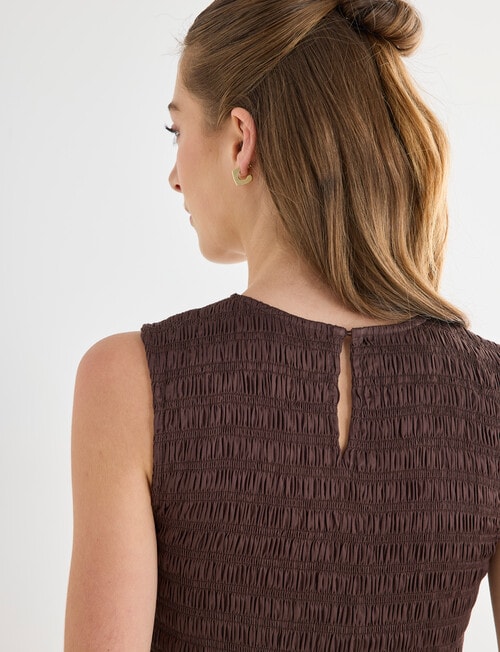 Mineral Tessa Bubble Hem Dress, Chocolate product photo View 09 L