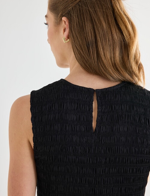 Mineral Tessa Bubble Hem Dress, Black product photo View 08 L