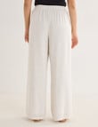 Zest Linen Blend Stripe Wide Leg Pant, Ecru product photo View 02 S