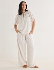 Zest Linen Blend Stripe Wide Leg Pant, Ecru product photo View 03 S