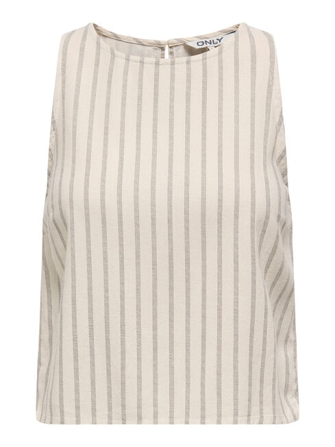 ONLY Lima Pinstripes Top, Cloud Dancer product photo