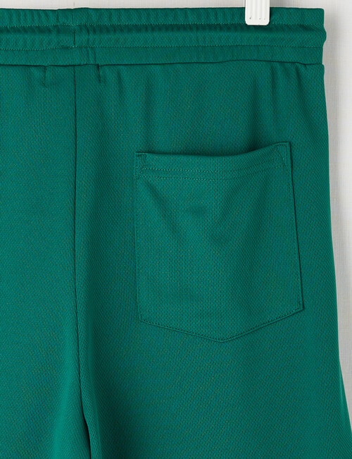 No Issue Basketball Applique Mesh Knit Short, Green product photo View 02 L