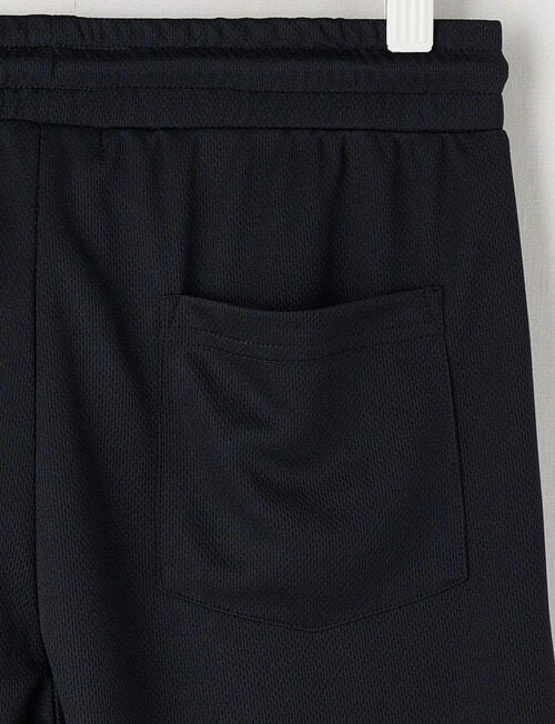 No Issue Basketball Applique Mesh Knit Short, Black product photo View 02 L