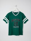 No Issue Basketball Mesh Applique Short Sleeve Tee, Green product photo