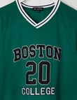 No Issue Basketball Mesh Applique Short Sleeve Tee, Green product photo View 02 S