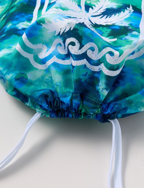 Wavetribe Tie Dye Surf's Up Swim Bag, Green product photo View 03 L