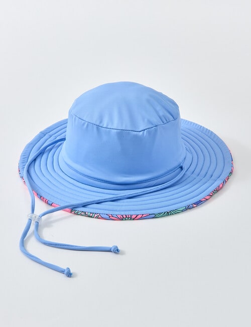 Wavetribe Floral Reversible Bucket Hat, Blue product photo View 02 L