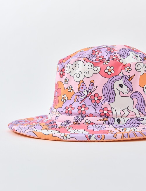 Wavetribe Unicorn Reversible Bucket Hat, Peach product photo View 03 L
