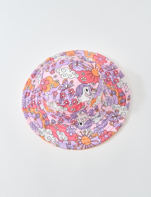Wavetribe Unicorn Reversible Bucket Hat, Peach product photo View 04 L