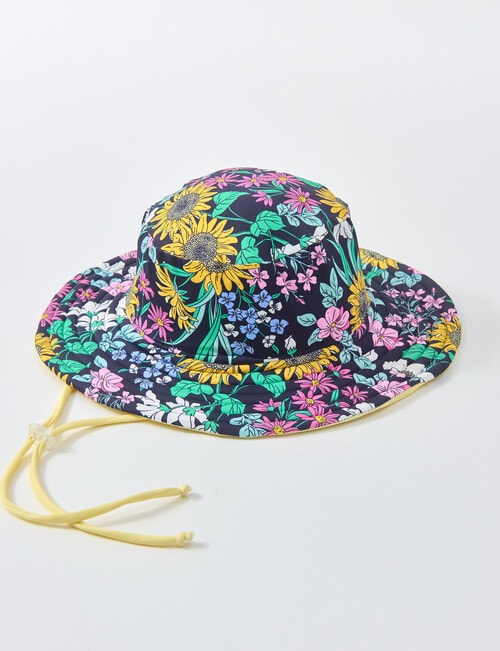 Wavetribe Floral Reversible Bucket Hat, Navy product photo