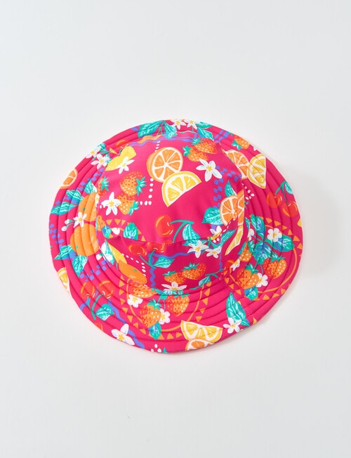 Wavetribe Fruit Reversible Bucket Hat, Fuchsia product photo View 04 L