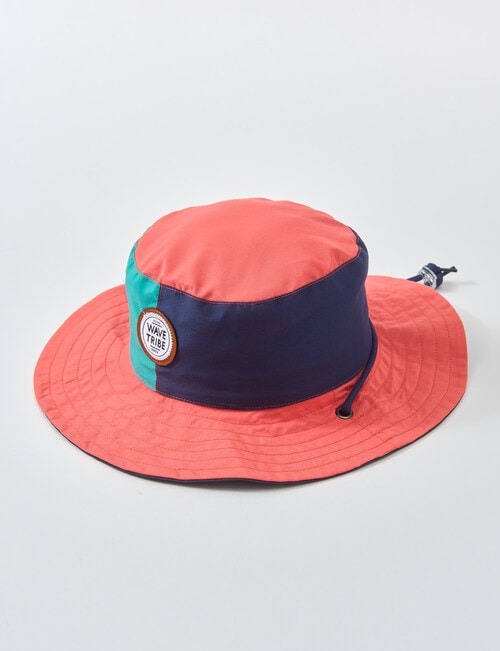 Wavetribe Colour Block Woven Reversible Hat, Orange product photo